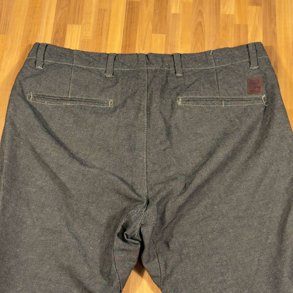 Scotch & Soda Lewis Slim Fit Trousers Mens 32x34 Charcoal Grey Textured Pants - Picture 12 of 13